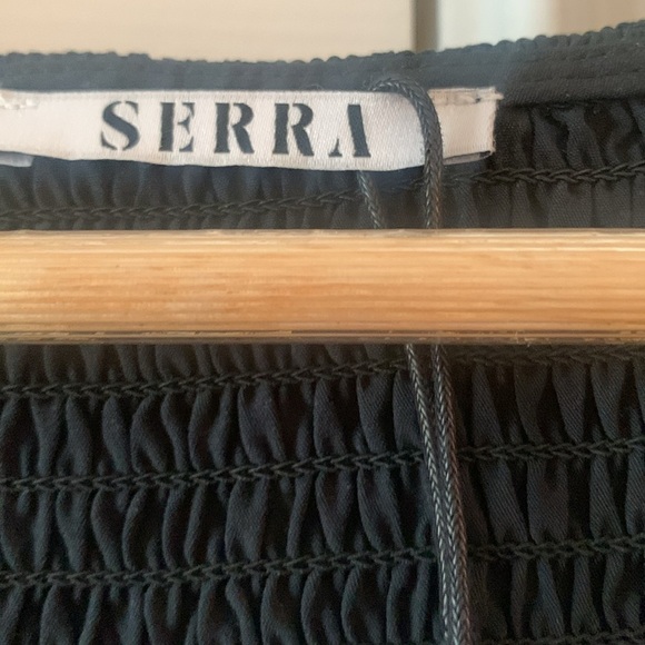 NWT Serra by Joie Premium Boutique Vintage Smocked Blouse Black Small - Picture 6 of 10